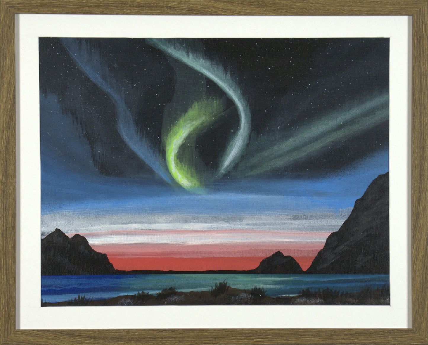 Northern Lights - 20"x16" on Canvas Board