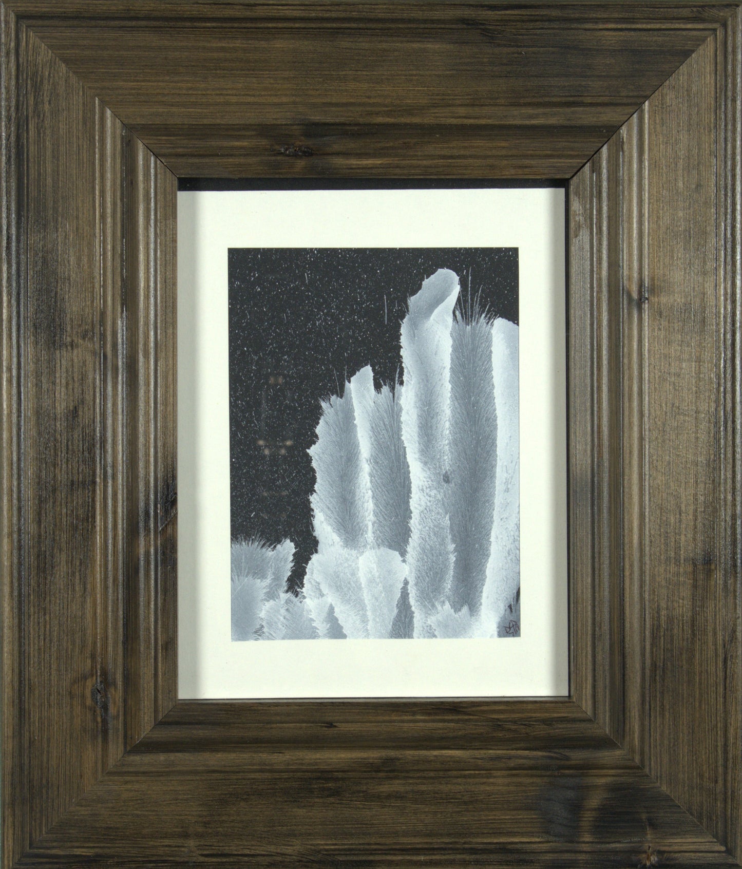 Vega - 6"x8” Original Tempera Painting on Poster Paper in 14.5”x17.25” Custom Wooden Frame