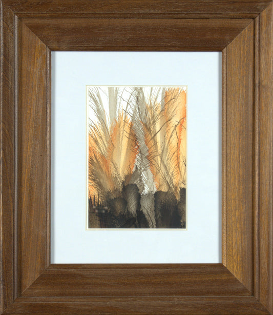 Aldebaran - 4.5"x6.5” Original Tempera Painting on Poster Paper in 12.5”x14.25” Custom Wooden Frame