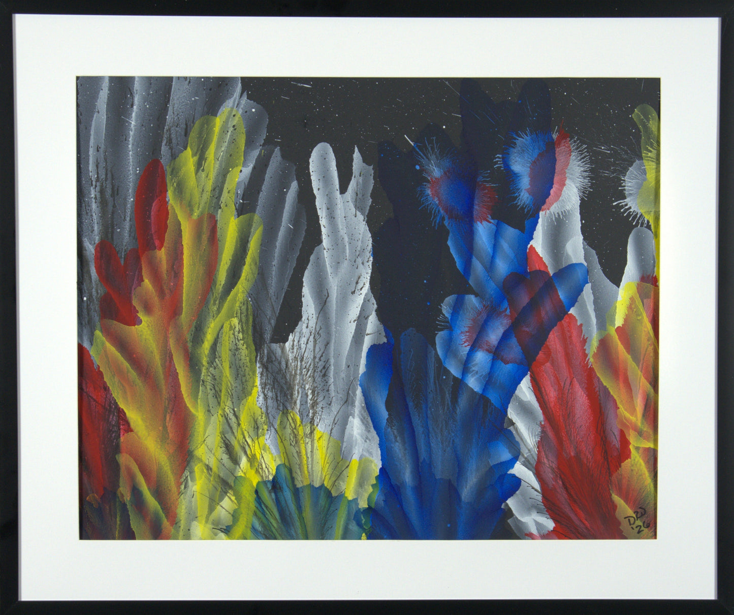 Rigil Kentaurus - 20"x 16" Original Acrylic Painting on Poster Paper in 24.75"x 20.75" Store Bought Frame