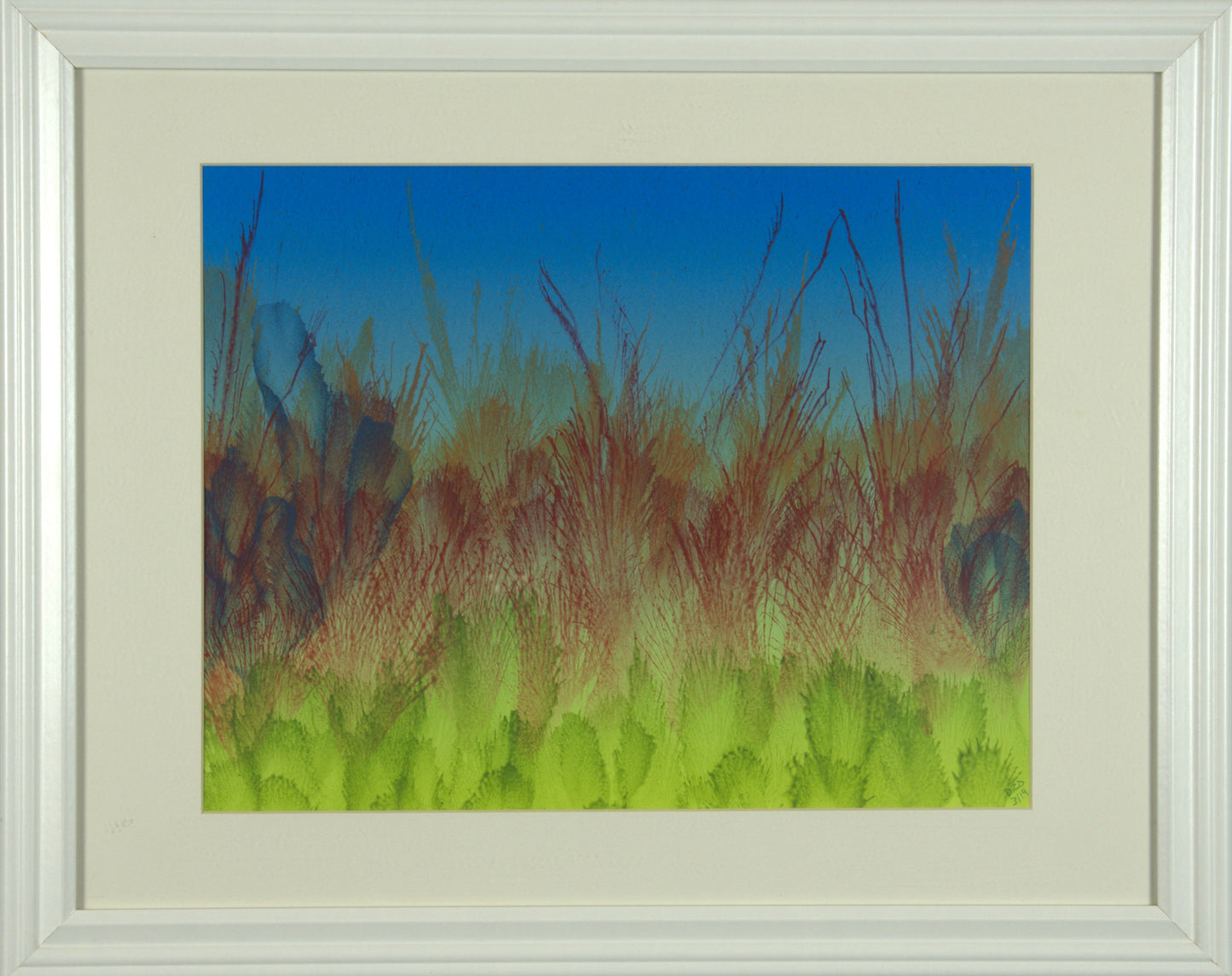 Castor - 13.5"x10.5” Original Tempera Painting on Poster Paper in 20”x16” Store Bought Frame