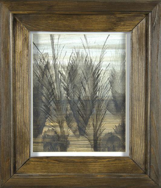 Deneb - 7.5"x9.5” Original Tempera Painting on Poster Paper in 12.75”x14.75” Custom Wooden Frame