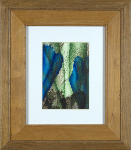 Mizar - 4.5"x6.5” Original Tempera Painting on Poster Paper in 12.5”x14.25” Custom Wooden Frame