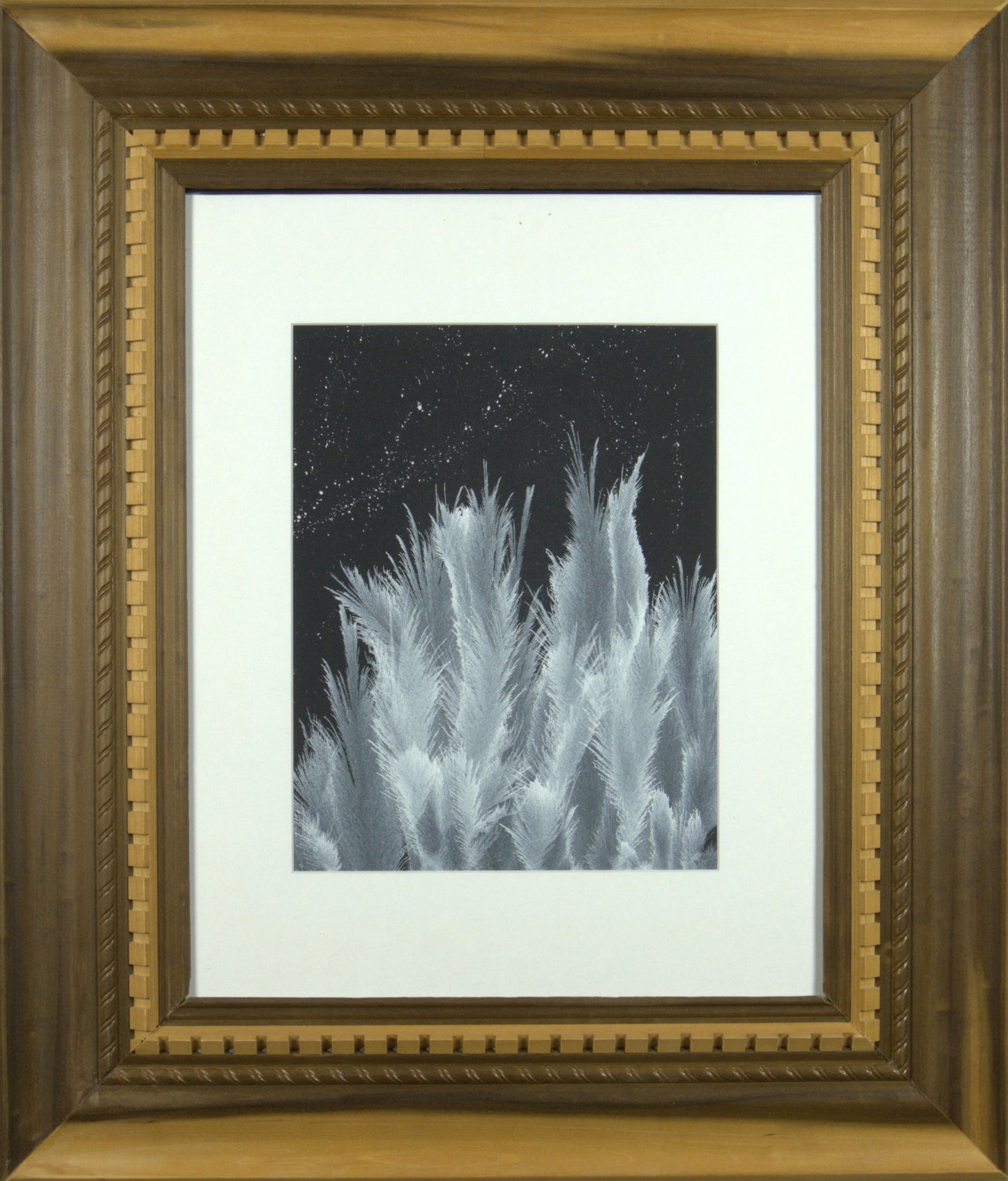 Polaris - 10.5"x13.5” Original Tempera Painting on Poster Paper in 25.25”x29.25” Custom Wooden Frame