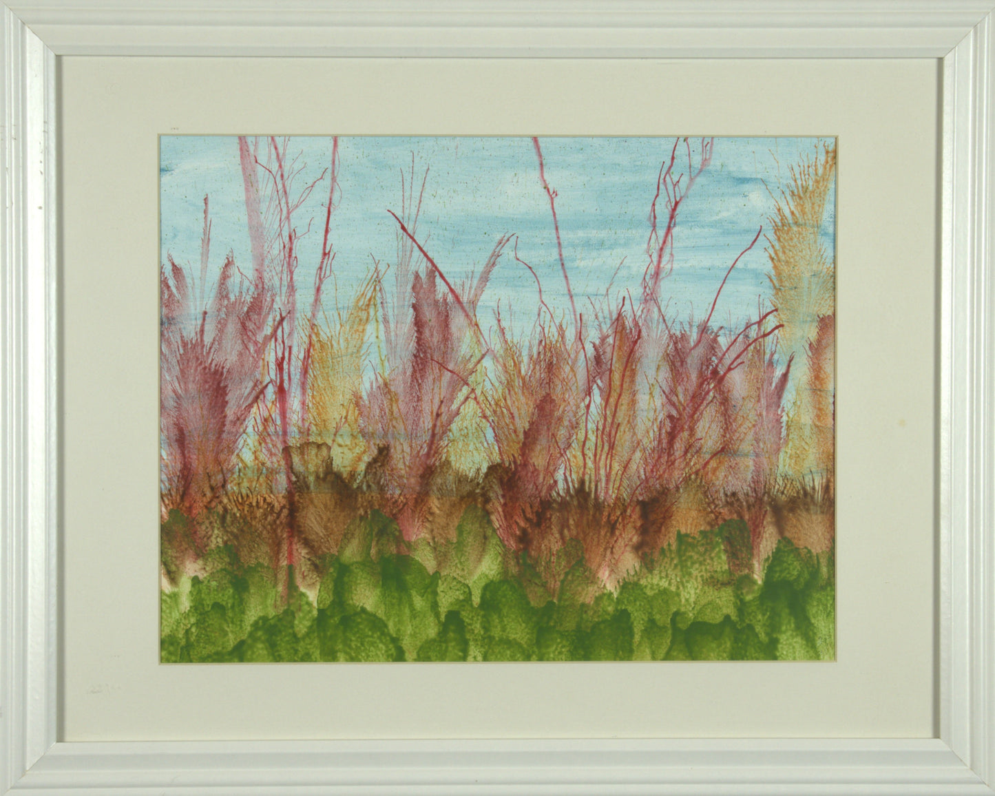 Pollux - 13.5"x10.5” Original Tempera Painting on Poster Paper in 20”x16” Store Bought Frame