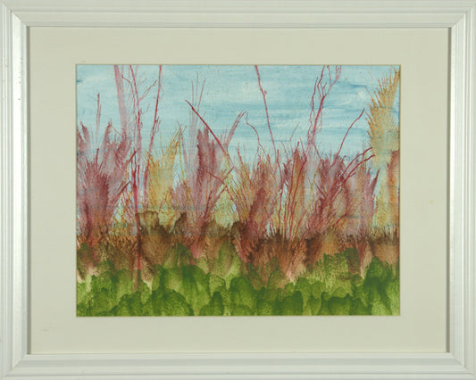 Pollux - 13.5"x10.5” Original Tempera Painting on Poster Paper in 20”x16” Store Bought Frame