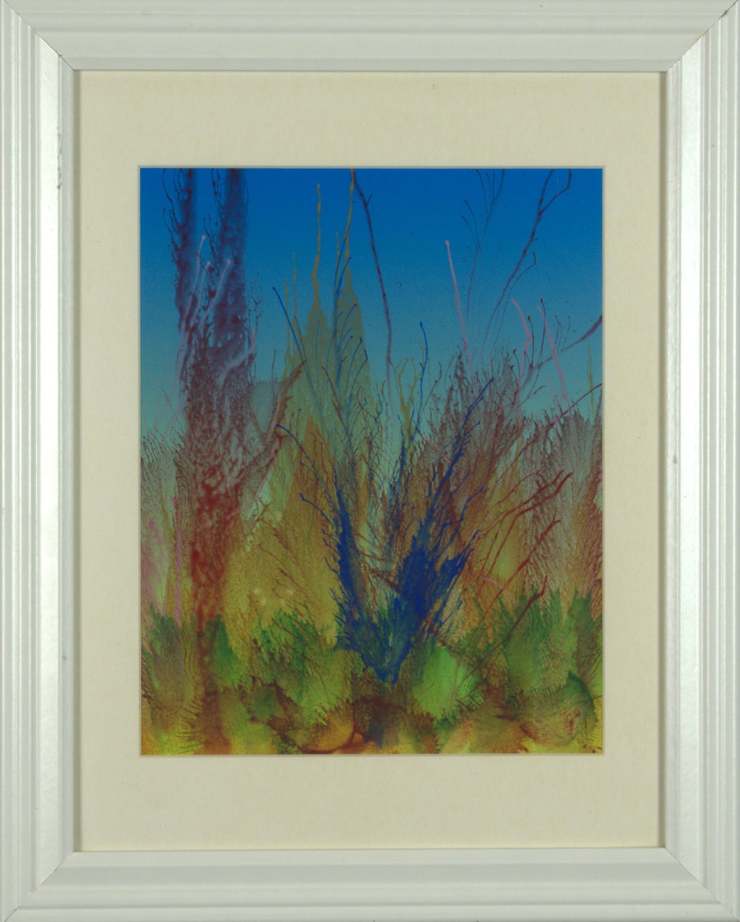 Rigel - 7.5"x9.5” Original Tempera Painting on Poster Paper in Two 12”x15” Store Bought Frame