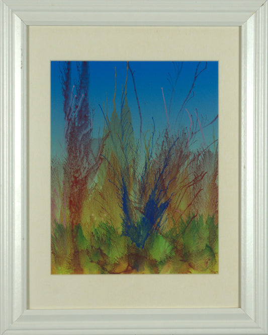 Rigel - 7.5"x9.5” Original Tempera Painting on Poster Paper in Two 12”x15” Store Bought Frame