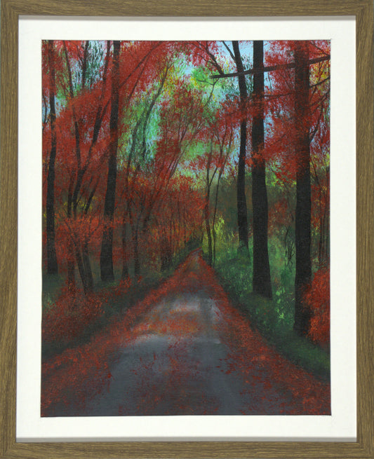 Autumn Road - 16"x20" on Canvas Board