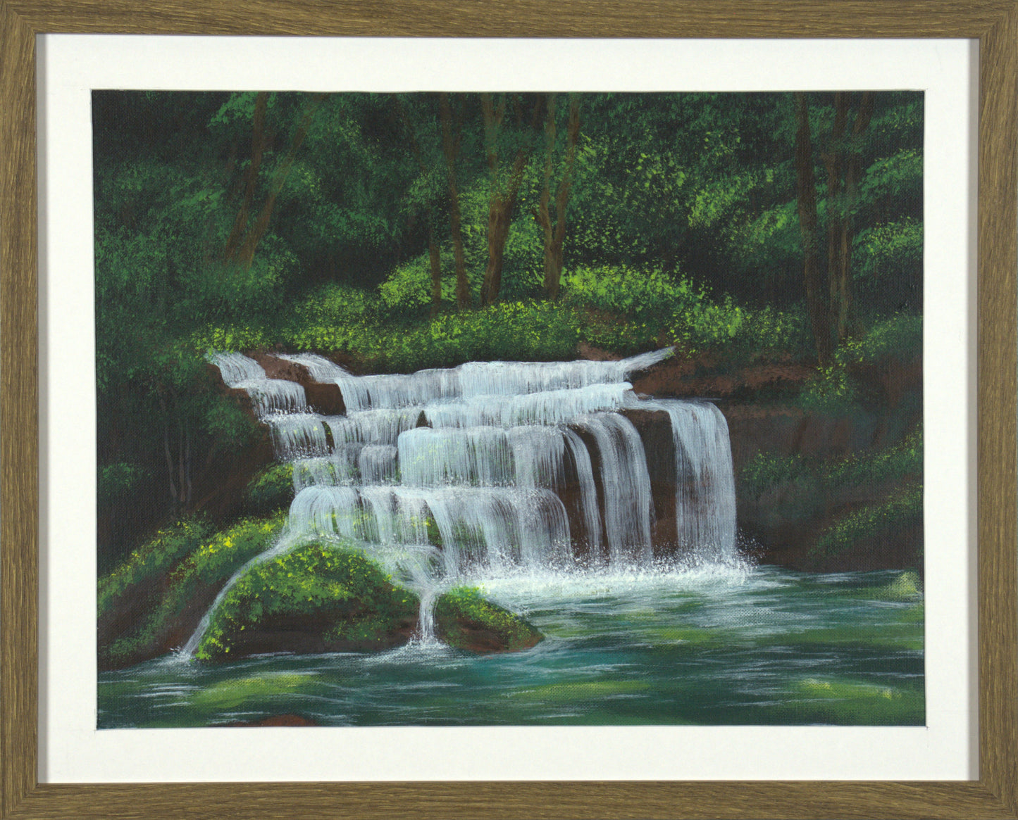 Peaceful Falls - 20"x16" on Canvas Board