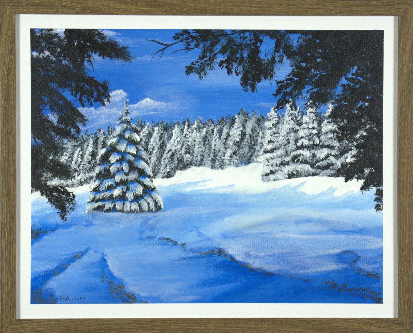Snowy Meadow - 20"x16" on Canvas Board