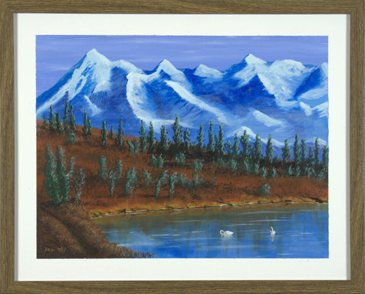 Snowy Mountain - 20"x16" on Canvas Board