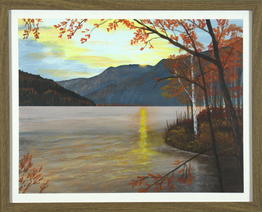Sunny Lake - 20"x16" on Canvas Board