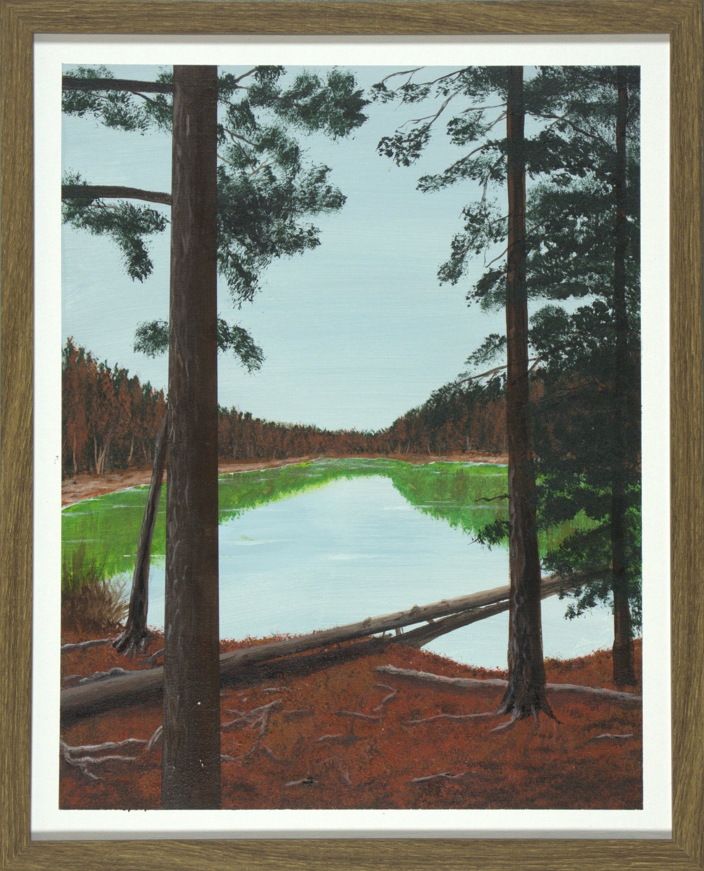 A Yellowstone Pond - 16"x20" on Canvas Board